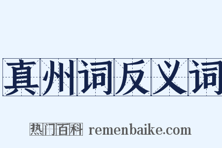 真州词反义词是什么意思的图片